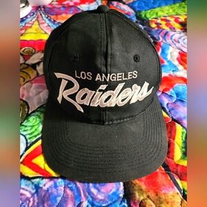 Vintage Sports Specailties Los Angeles Raiders Black Cap 90s Snapback